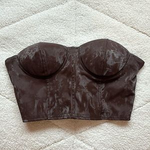 Shein brown strapless top
